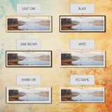 Kasba Lake Framed Canvas Print, Lake House Decor, Panoramic Wall Art, Travel Poster, Beautiful Lake Painting, Home Decor