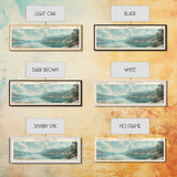 Lake Maloya New Mexico Framed Canvas Print, Lake House Decor, Panoramic Wall Art, Travel Poster, Serene Lake Painting, Contemporary Art