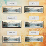 Lake Rabun Georgia Framed Canvas Print, Lake House Decor, Panoramic Wall Art, Travel Poster, Serene Landscape Painting, Living Room Decor