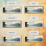 Lake Santeetlah, Boho Art, Serene Landscape, Travel Poster Art, Wall Art, Home Decor, Nature Scene, Lake Painting, Minimalist Art, Modern Art, Travel Print, Framed Canvas Print, Lake House Decor, Panoramic Print