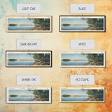 Lake Tawakoni Texas Framed Canvas Print, Lake House Decor, Panoramic Wall Art, Travel Poster, Stunning Landscape Painting, Bedroom Decor