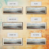 Lake Thunderbird Oklahoma Framed Canvas Print, Lake House Decor, Panoramic Wall Art, Travel Poster, Scenic Landscape Painting, Bedroom Decor