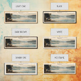 Lake Washington Framed Canvas Print, Lake House Decor, Panoramic Wall Art, Travel Poster, Scenic Landscape Painting, Bedroom Decor