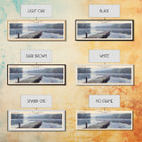 Lay Lake Alabama Framed Canvas Print, Lake House Decor, Panoramic Wall Art, Travel Poster, Beautiful Landscape Painting, Modern Art