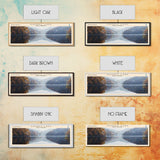 Summit Lake West Virginia Panoramic Wall Art, Framed Canvas Print, Lake House Decor, Travel Poster, Tranquil Landscape, Bedroom Decor
