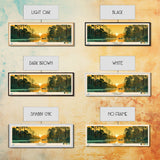 Caddo Lake Louisiana Framed Canvas Print, Pop Art Panoramic Travel Poster, Midcentury Modern, Wall Art, Scenic Nature Painting, Bedroom Decor