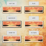 Cedar Creek Lake Kentucky Framed Canvas Print, Midcentury Modern Panoramic Wall Art, Living Room Decor, Pop Art, Travel Poster Art, Scenic Nature Painting, Lake House Decor