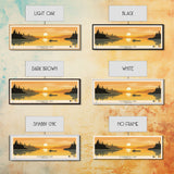 Clearwater Lake Missouri Framed Canvas Print, Pop Art Panoramic Travel Poster, Midcentury Modern, Wall Art, Scenic Nature Painting, Bedroom Decor, Living Room Art