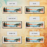 Gordon Lake Alberta Framed Canvas Print, Panoramic Art, Midcentury Modern, Pop Art, Bedroom Decor, Travel Poster, Artistic Decor, Home Decor