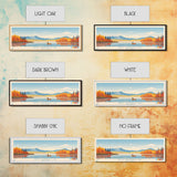 Great Sacandaga Lake New York Framed Canvas Print, Panoramic Art, Midcentury Modern, Pop Art, Bedroom Decor, Travel Poster, Lake House Art, Home Decor