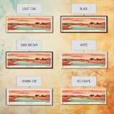 Heron Lake New Mexico Framed Canvas Print, Panoramic Art, Midcentury Modern, Pop Art, Bedroom Decor, Travel Poster, Artistic Decor, Home Decor