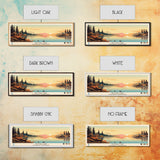 Hottah Lake Northwest Territories Framed Canvas Print, Panoramic Wall Art, Midcentury Modern, Pop Art, Bedroom Decor, Travel Poster, Home Decor