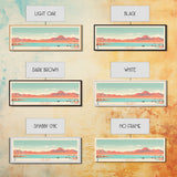 Lake Abert Oregon Framed Canvas Print, Panoramic Wall Art, Midcentury Modern, Pop Art, Bedroom Art, Travel Poster, Living Room Decor