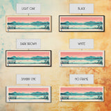 Lake George Florida Framed Canvas Print, Panoramic Wall Art, Midcentury Modern, Pop Art, Bedroom Decor, Travel Poster, Living Room Art