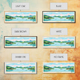 Norris Lake, Tennessee Framed Canvas Print, Panoramic Wall Art, Midcentury Modern, Pop Art, Home Decor, Travel Poster, Living Room Art