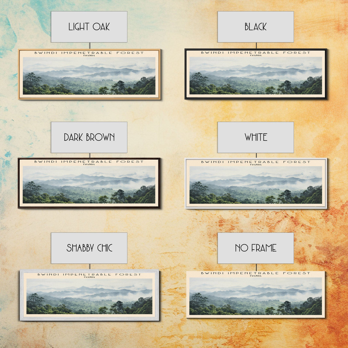 Bwindi Impenetrable Forest Wall Art Travel Poster Print, Gift For Travel Lover, Vacation Gift, COUNTRY Wall Art, Home Decor, Original Art