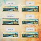 Bradford, England Panoramic Travel Poster Canvas Print, Bradford, England Painting, England Art, Bradford Travel Art, Guest Room Painting