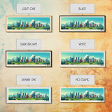 Brazzaville, Republic of the Congo Panoramic Travel Poster Canvas Print, Brazzaville, Republic of the Congo Painting, Republic of the Congo Art, Brazzaville Travel Art, Living Room Painting