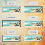 Brighton and Hove, England Travel Poster Panoramic Canvas Print, Brighton and Hove, England Painting, England Art, Brighton and Hove Travel Art, Guest Room Painting