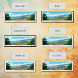 Bukavu, Congo Panoramic Travel Poster Canvas Print, Bukavu, Congo Painting, Congo Art, Bukavu Travel Art, Living Room Painting