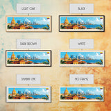 Cartagena, Colombia Panoramic Travel Poster Canvas Print, Cartagena, Colombia Painting, Colombia Art, Cartagena Travel Art, Guest Room Painting