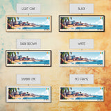 Korhogo, Ivory Coast Panoramic Travel Poster Canvas Print, Korhogo, Ivory Coast Painting, Ivory Coast Art, Korhogo Travel Art, Living Room Painting