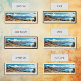 Penalolen, Chile Panoramic Travel Poster Canvas Print, Penalolen, Chile Painting, Chile Art, Penalolen Panoramic Travel Art, Travel Painting