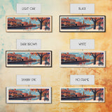 Bendigo, Australia Panoramic Canvas Print, Bendigo, Australia Painting, Australia Art, Bendigo Travel Poster, Travel Art, Guest Room Painting