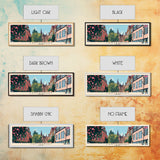 Canterbury, England Panoramic Canvas Print, Canterbury, England Painting, England Art, Canterbury Travel Poster, Travel Art, Vacation Gift