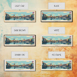 Chester, England Panoramic Canvas Print, Chester, England Painting, England Art, Chester Travel Poster, Travel Art, Living Room Painting