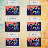 Beautiful butterfly art, vaporwave aesthetic pastel art, framed canvas print
