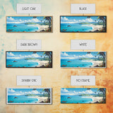 The Beach - Tropical Painting Framed Canvas Print - Hawaii Art - Tropical Decor - Above Sofa Wall Art - Wall Hanging