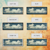 A Cloudy Day - Wide Format Clouds Wall Art - Panoramic Print - Framed Canvas Print - Panoramic Framed Canvas Cloudy Art Print