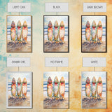 Sailboats With Autumn Reflections Framed Canvas Print Fall Nautical Wall Art Coastal Decor Best Gift Idea Seasonal Holiday Wall Art
