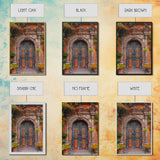 Change2 Indian Wall Art, Colorful Indian Doors, Framed Canvas Print, Painting Print, Traditional Hindu Architecture, Ready To Hang