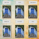 Change2 Mexican Wall Art, Colorful Mexican Door Architecture Painting Framed Canvas Print, Traditional Hacienda Architecture, Ready To Hang