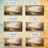 Nostalgic Farmhouse Christmas, Framed Canvas Print, Moody / Seasonal Autumn Centerpiece, Rustic / Primitive Wall Art