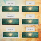 Emerald Green Sun Burst Wall Art, Art Deco Retro Vibes, Eclectic Home Decor, Emerand Green and Gold Horizontal Framed Canvas