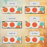 Orange and Green Wabi Sabi Wall Art, Framed Canvas Print, Abstract Wall Art, Minimalist / Neutral Circles Extra Wide Art