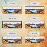 Fall In The Valley, Framed Canvas Print, Wood Framed Wall Art, Panoramic Landscape Painting