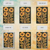 Mid-Century Modern Abstract Floral Canvas Wall Art Print With Wood Frame, Home Decor, Modern Farmhouse Flower Market Decor