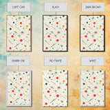 Retro MCM Style Pattern Wall Art, Wood Framed Canvas, Canvas Print, Home Decor, Office Or Bedroom Wall Art, Retro Vibes Decor