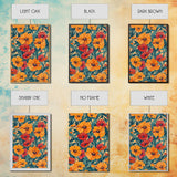 Orange and Red Flower Print, Canvas Print, Wood Frame Art, Large Wall Art, Abstract Botanical or Floral Wall Art, Custom Painting For Living Room