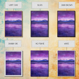 Purple and Lavender Landscape Painting Print, Reflections, Original Watercolor Painting Print, Custom Painting, Living Room Wall Art