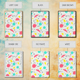 Retro Style Preppy Wall Art Framed Canvas Print, 90s Style Shopping Mall Style Abstract Art