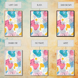 Retro 90s Style Wall Art, Framed Canvas Print, Abstract Shapes and Dots