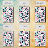 Pink, Black and Turquoise Preppy Wall Art Canvas Print, Girl's Dorm Room Wall Art, Abstract Print, Gift For Mom, Gift For Her