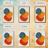 Large Abstract Canvas Wall Art Framed Canvas Print Modern Abstract Painting Colors and Shapes Retro Modern Art