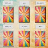 MCM Inspired Wall Art, Fire Engine Red, Slate Green, Storm Grey and Bee Yellow Geometric Framed Canvas Print, Boho Decor