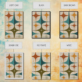 Art Deco Star Burst Canvas Print Wall Art, Retro 1950s Style, Starburst, Mid-Century Modern Wall Art, Minimalist Home Decor, Modern Art
